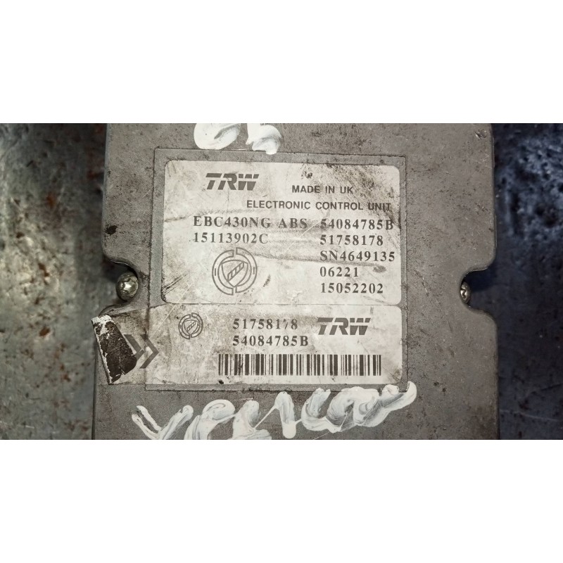 Recambio de abs para lancia ypsilon (101) 1.4 16v oro (10.2006) referencia OEM IAM 51758178 15113902C 54084785B