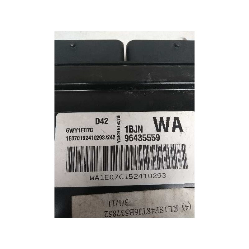 Recambio de centralita motor uce para chevrolet kalos 1.2 cat referencia OEM IAM 5WY1E07C 96435559 D42 1BJN WA