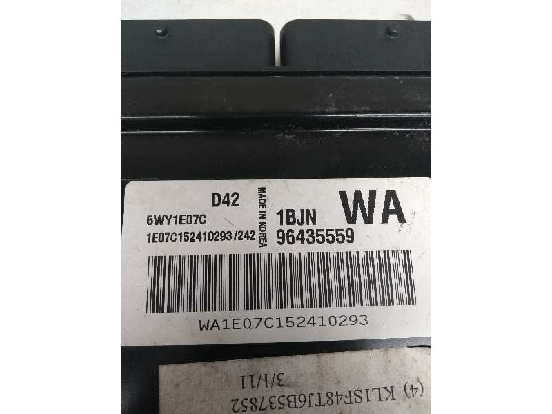 Recambio de centralita motor uce para chevrolet kalos 1.2 cat referencia OEM IAM 5WY1E07C 96435559 D42 1BJN WA