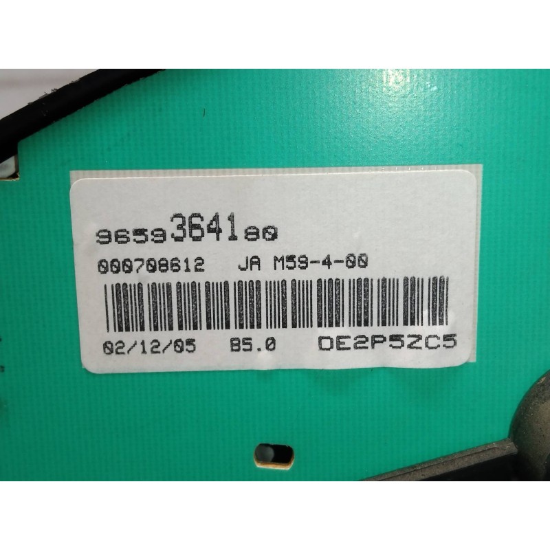 Recambio de cuadro instrumentos para citroen berlingo 1.9 d 600 furg. referencia OEM IAM 9659364180 000708612 