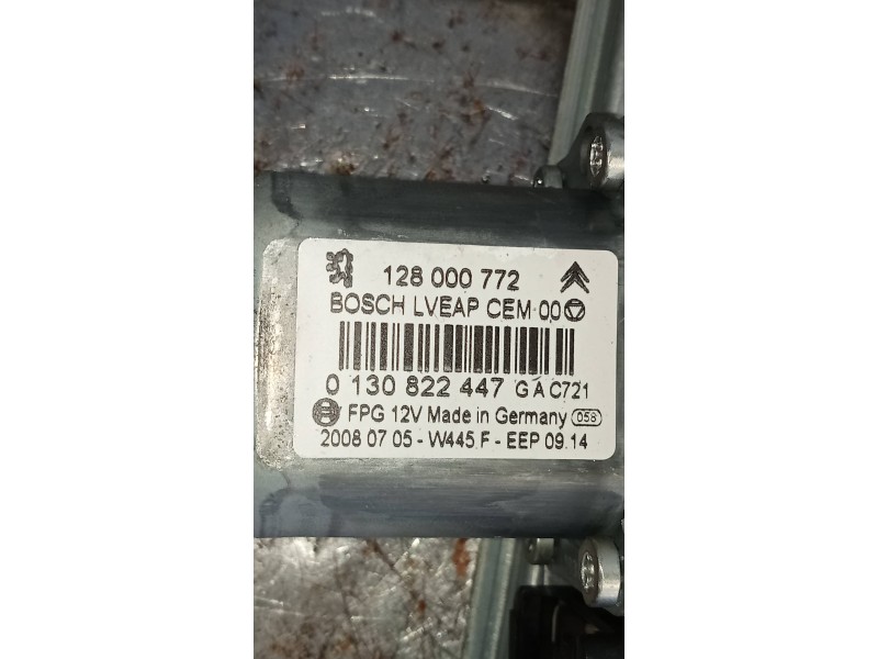 Recambio de elevalunas trasero izquierdo para citroen c5 berlina exclusive referencia OEM IAM 0130822447 128000772 4P