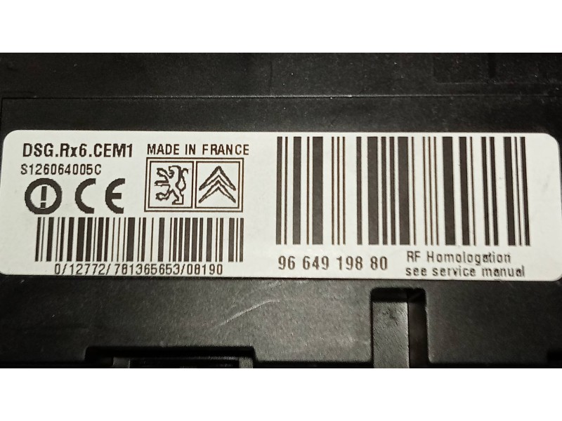Recambio de modulo electronico para citroen c5 berlina exclusive referencia OEM IAM 9664919880 S126064005C 