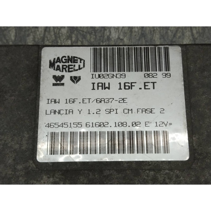 Recambio de centralita motor uce para lancia lancia y 1.2 le referencia OEM IAM IAW16FET 46545155 6160210802