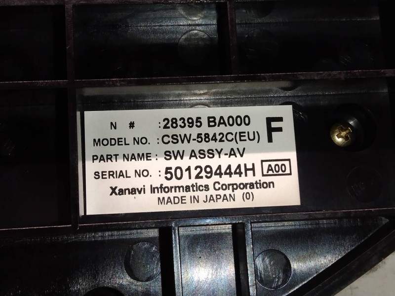 Recambio de mando calefaccion / aire acondicionado para nissan primera berlina (p12) acenta referencia OEM IAM 28395BA000 CSW584