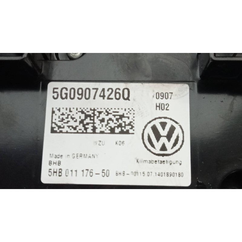 Recambio de mando calefaccion / aire acondicionado para volkswagen golf vii sportsvan 1.6 tdi referencia OEM IAM 5G0907426Q 5HB0