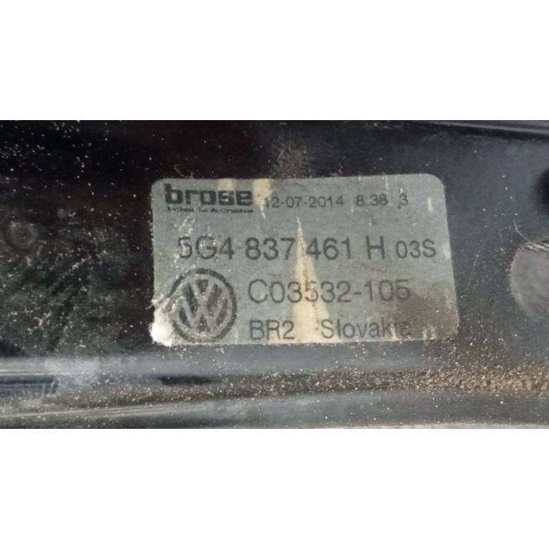 Recambio de elevalunas delantero izquierdo para volkswagen golf vii sportsvan 1.6 tdi referencia OEM IAM 5G4837461H  5P