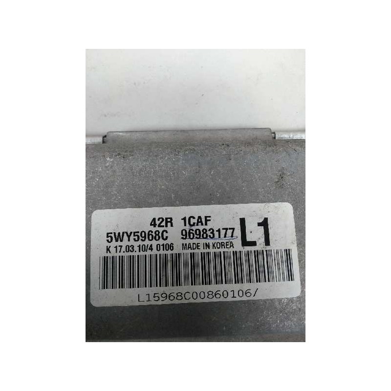 Recambio de centralita motor uce para chevrolet aveo 1.2 cat referencia OEM IAM 5WY5968C 96983177 42R 1CAF L1