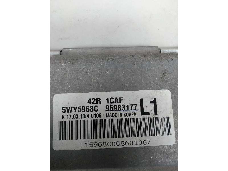 Recambio de centralita motor uce para chevrolet aveo 1.2 cat referencia OEM IAM 5WY5968C 96983177 42R 1CAF L1