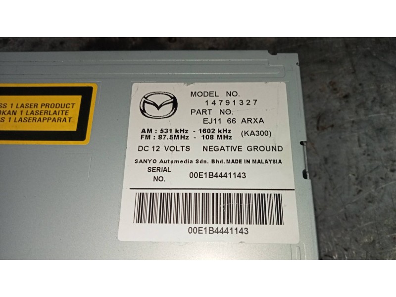 Recambio de sistema audio / radio cd para mazda cx-7 (er) active referencia OEM IAM EJ1166ARXA 14791327 
