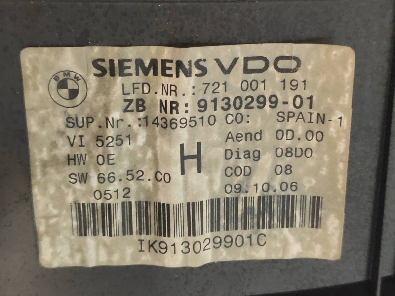 Recambio de cuadro instrumentos para bmw serie 3 touring (e91) 325d referencia OEM IAM 913029901 721001191 A2C53212321