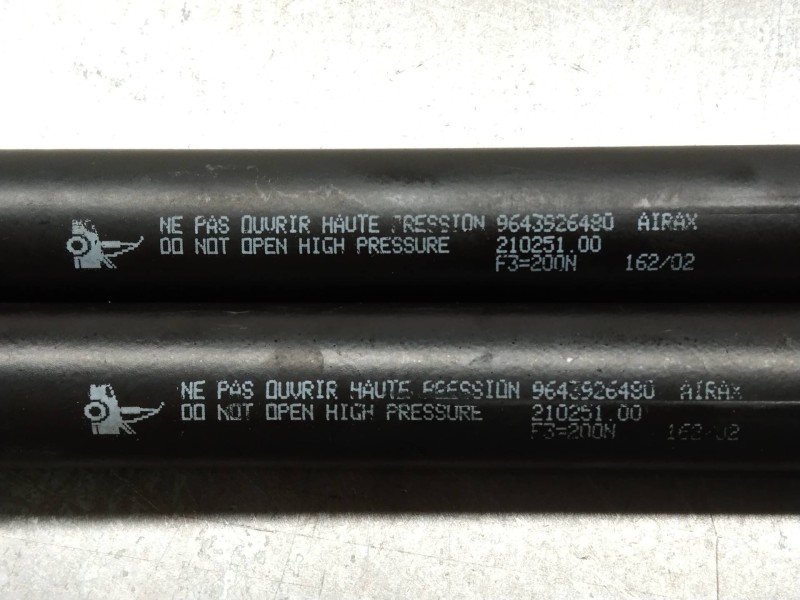 Recambio de amortiguadores capo para peugeot 607 (s1) básico referencia OEM IAM 9643926480  200N