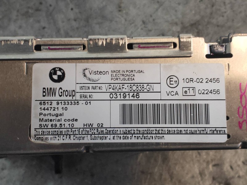 Recambio de sistema audio / radio cd para bmw serie 3 touring (e91) 325d referencia OEM IAM 6512913333501 VP4KAF18C838GN 