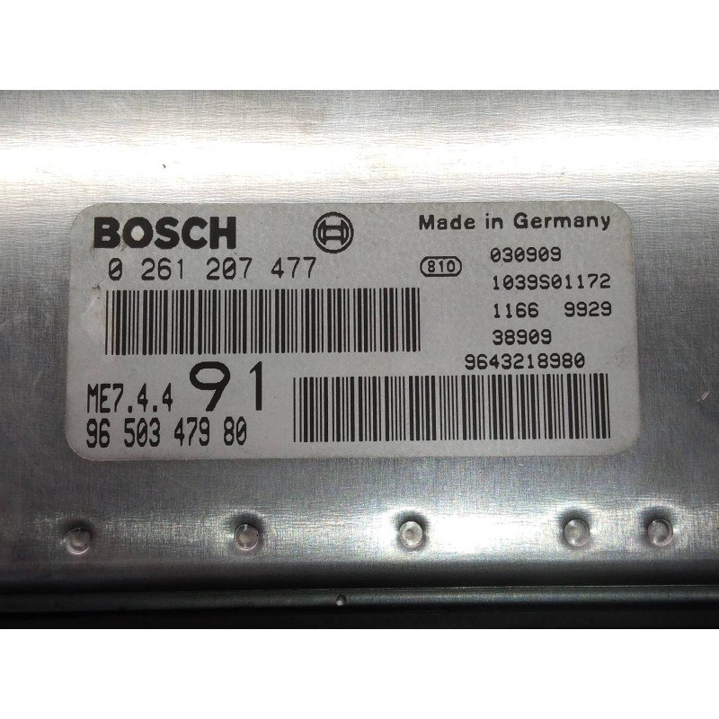 Recambio de centralita motor uce para peugeot 206 berlina xs clim referencia OEM IAM 0261207477 9650347980 ME744 91