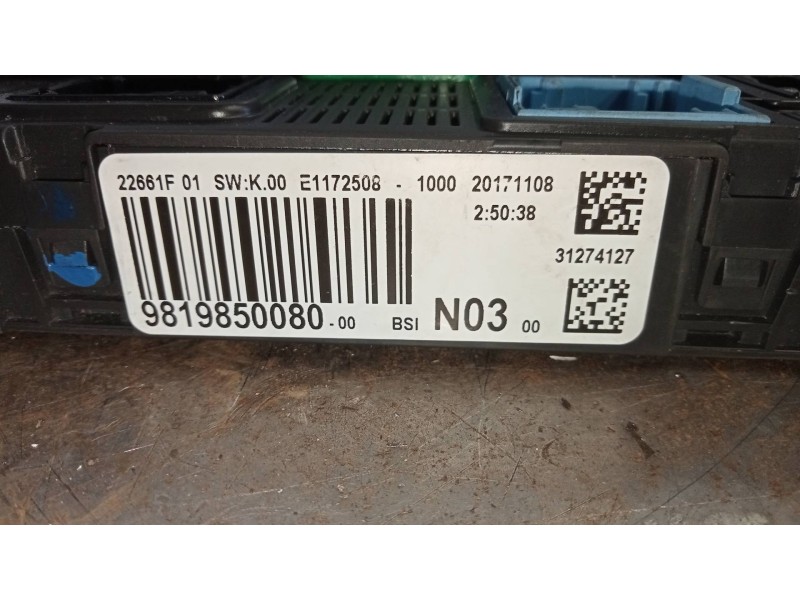 Recambio de caja reles / fusibles para peugeot 2008 (--.2013) gt line referencia OEM IAM 9819850080 BSIN0300 