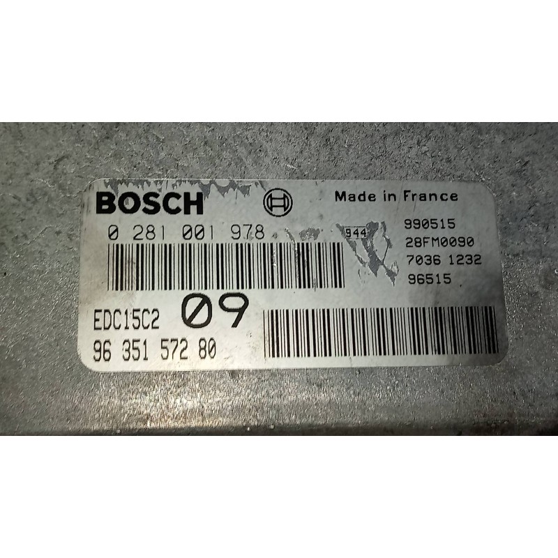 Recambio de centralita motor uce para citroen xantia berlina 2.0 hdi cat (rhy / dw10td) referencia OEM IAM 0281001978 9635157280