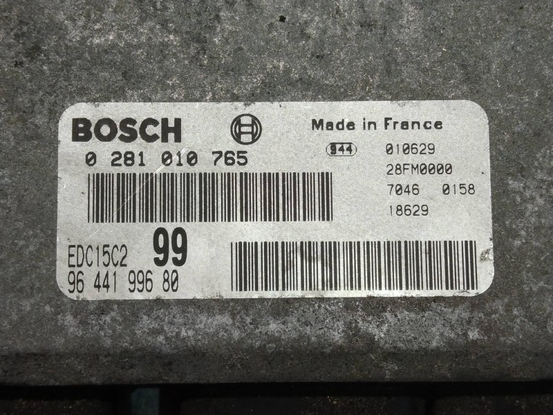 Recambio de centralita motor uce para peugeot 607 (s1) básico referencia OEM IAM 0281010765 9644199680 EDC15C2 99