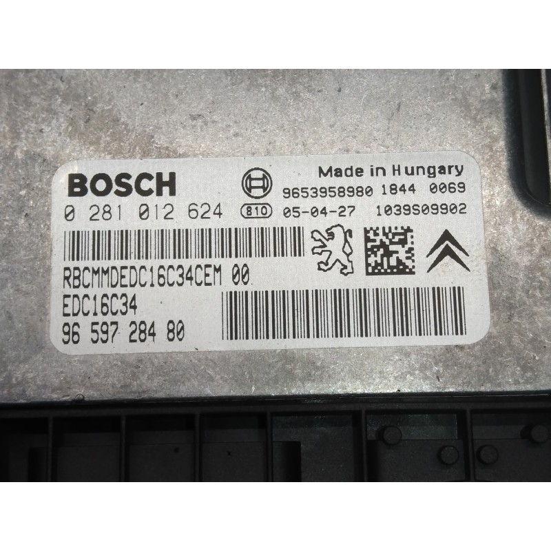 Recambio de centralita motor uce para citroen c5 berlina premier (e) referencia OEM IAM 0281012624 9659728480 EDC16C34