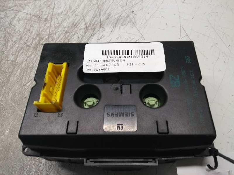Recambio de pantalla multifuncion para opel zafira a 2.0 dti referencia OEM IAM 5WK70050 13106240 