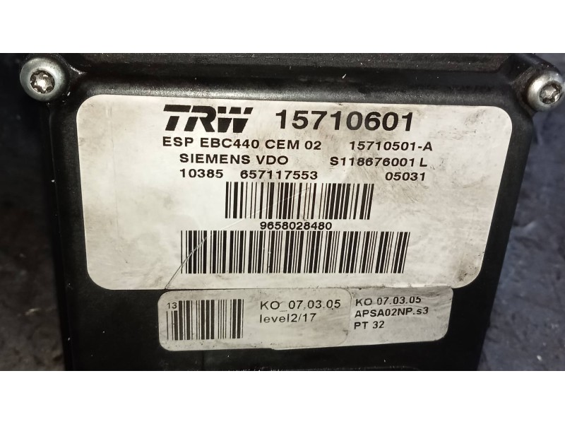 Recambio de abs para peugeot 407 st confort referencia OEM IAM 15710601 S118676001L 15710501A