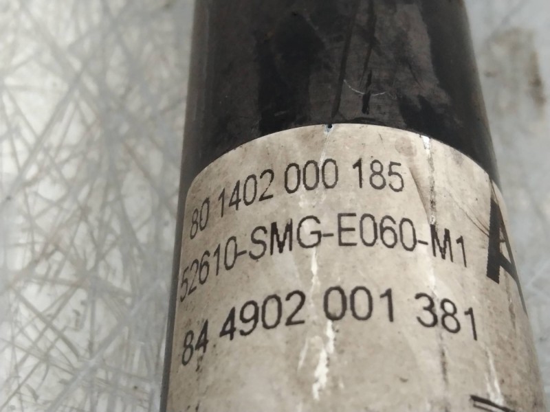 Recambio de amortiguador trasero para honda civic berlina 5 (fk) 1.8 vtec cat referencia OEM IAM 52610SMGE060M1  