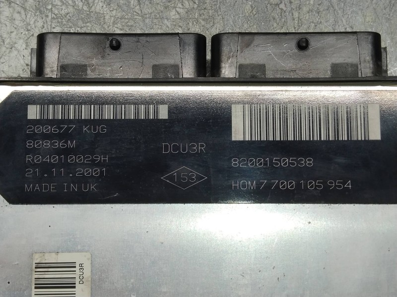 Recambio de centralita motor uce para renault megane i fase 2 berlina (ba0) 1.9 d authentique referencia OEM IAM R04010029H 8200