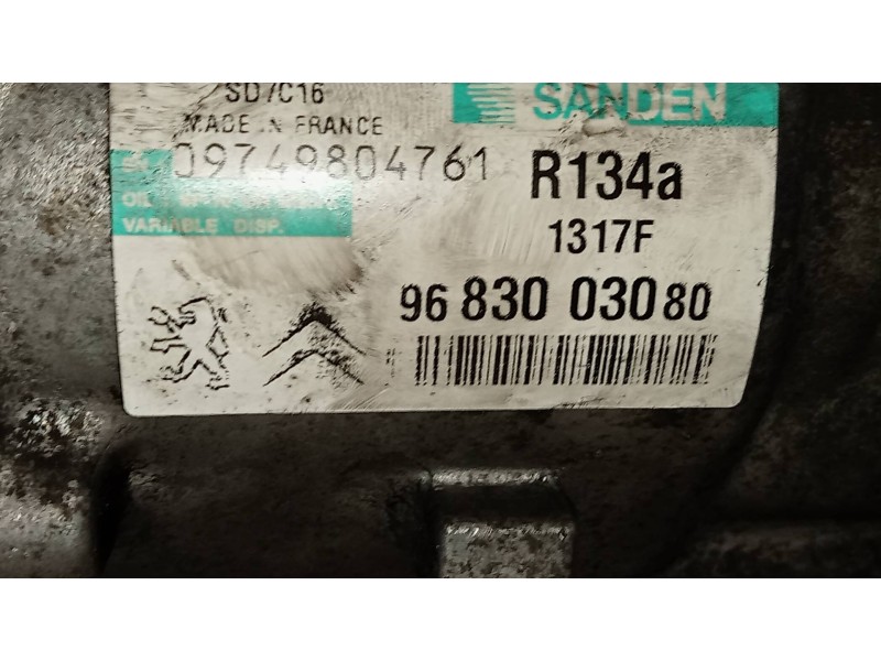 Recambio de compresor aire acondicionado para citroen c5 berlina attraction referencia OEM IAM SD7C161317F 9683003080 