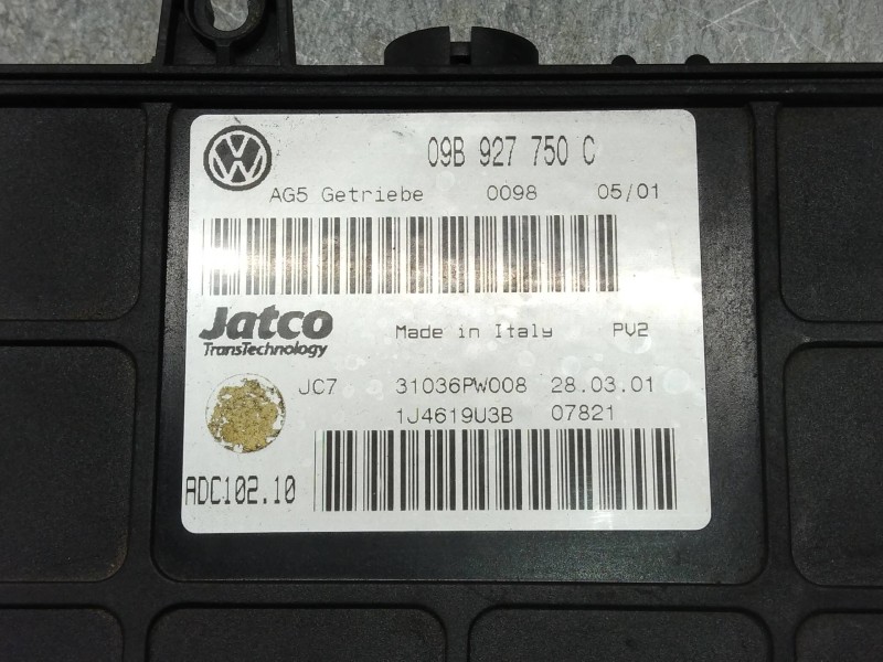 Recambio de centralita cambio automatico para seat alhambra (7v9) signo referencia OEM IAM 09B927750C ADC10210 