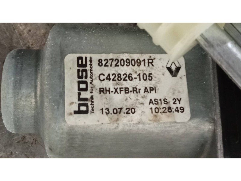 Recambio de elevalunas trasero derecho para renault megane iv berlina 5p limited + referencia OEM IAM 827209091R  