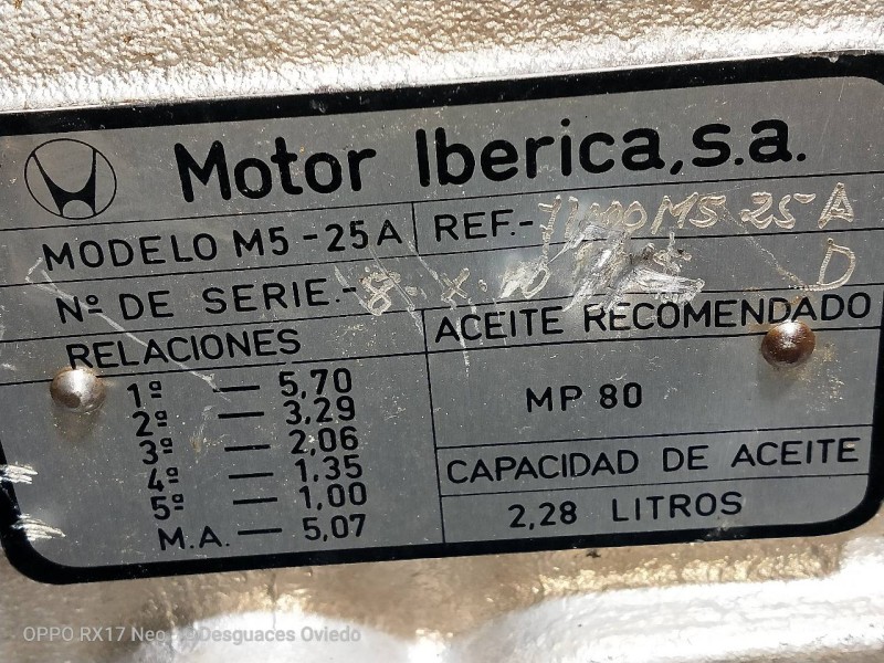Recambio de caja cambios para nissan l-45 2.8 d referencia OEM IAM 71000M525A BX01005D 