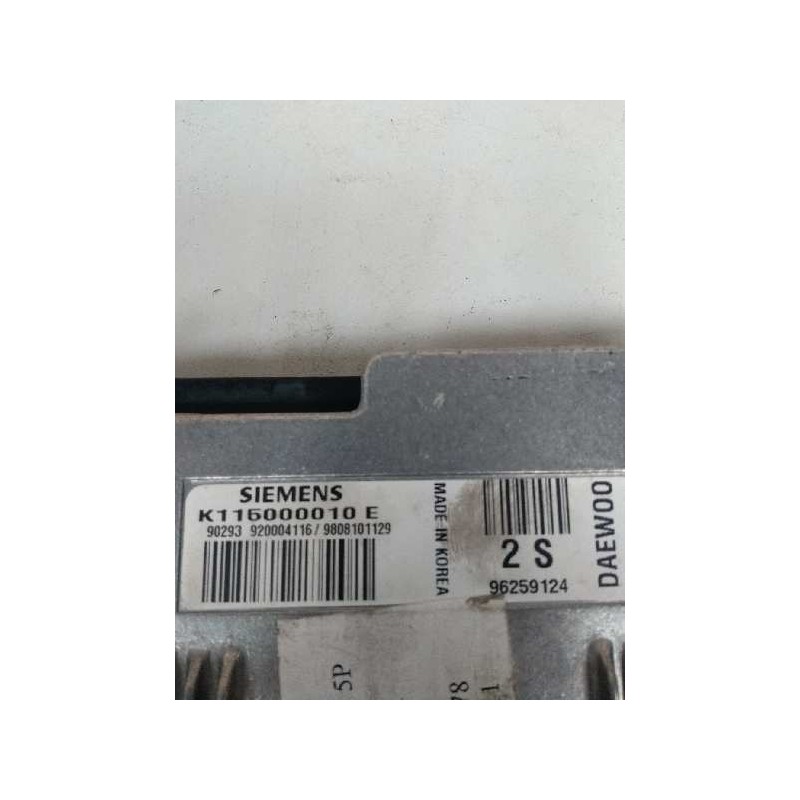 Recambio de centralita motor uce para daewoo matiz 0.8 cat referencia OEM IAM K115000010E 96259124 2S Recambio de centralita motor uce para daewoo matiz 0.8 cat referencia OEM IAM K115000010E 96259124 2S