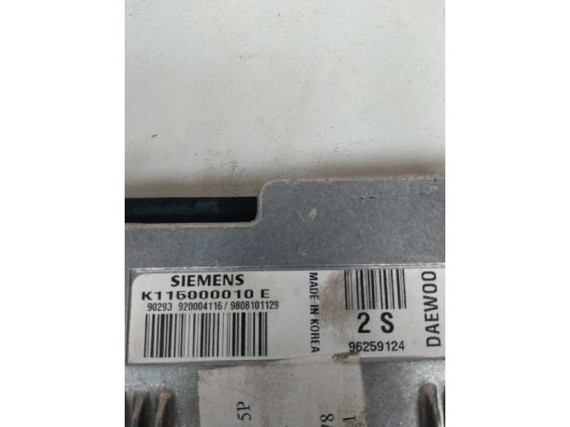 Recambio de centralita motor uce para daewoo matiz 0.8 cat referencia OEM IAM K115000010E 96259124 2S Recambio de centralita motor uce para daewoo matiz 0.8 cat referencia OEM IAM K115000010E 96259124 2S