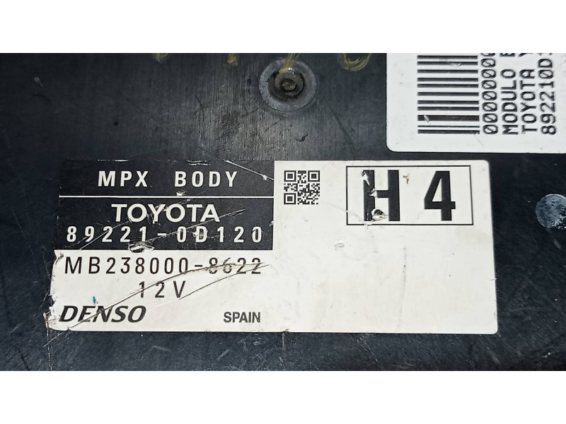 Recambio de modulo electronico para lexus ct 200h referencia OEM IAM MB2380008622 892210D120 