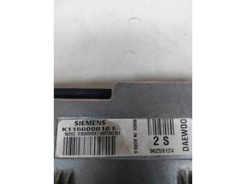 Recambio de centralita motor uce para daewoo matiz 0.8 cat referencia OEM IAM K115000010E 96259124 2S Recambio de centralita motor uce para daewoo matiz 0.8 cat referencia OEM IAM K115000010E 96259124 2S