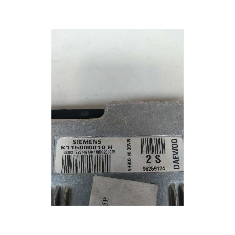 Recambio de centralita motor uce para daewoo matiz 0.8 cat referencia OEM IAM K115000010H 96259124 2S