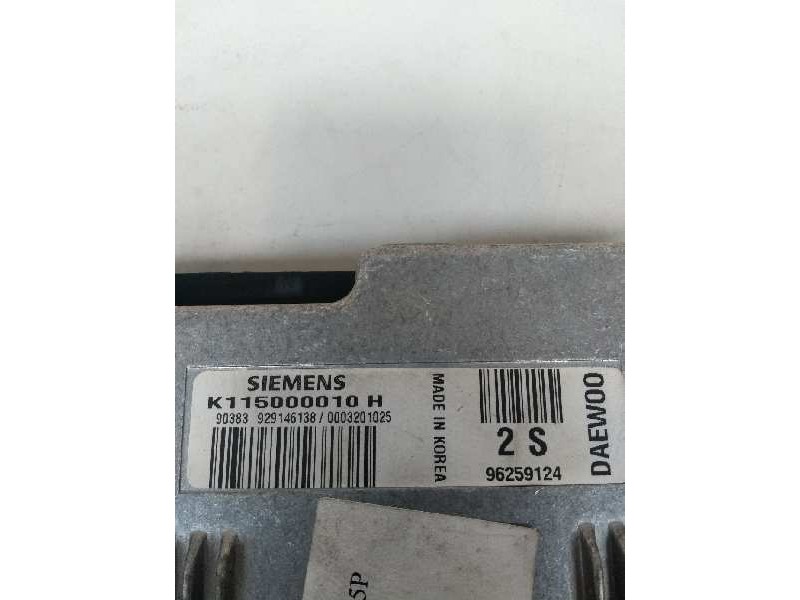 Recambio de centralita motor uce para daewoo matiz 0.8 cat referencia OEM IAM K115000010H 96259124 2S