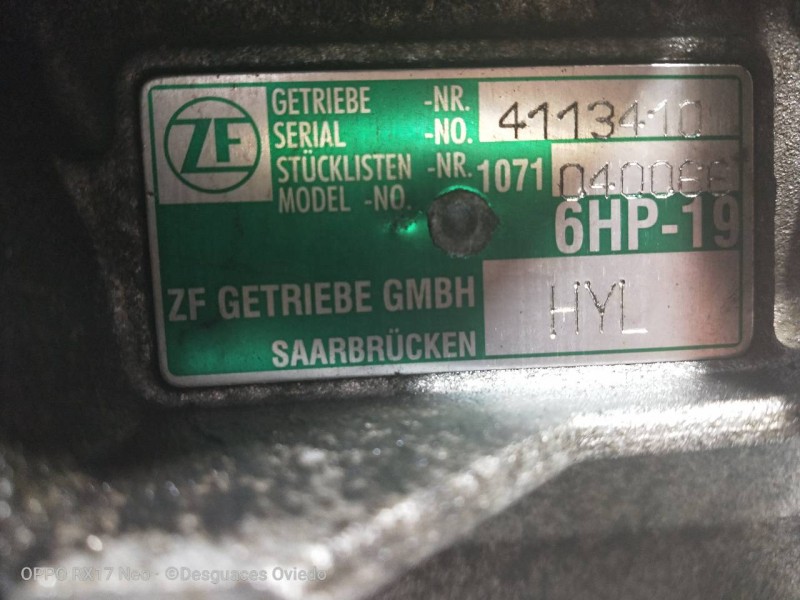 Recambio de caja cambios para audi s4 berlina (8e) 4.2 referencia OEM IAM HYL 040066 6HP19 1071040066 4113410