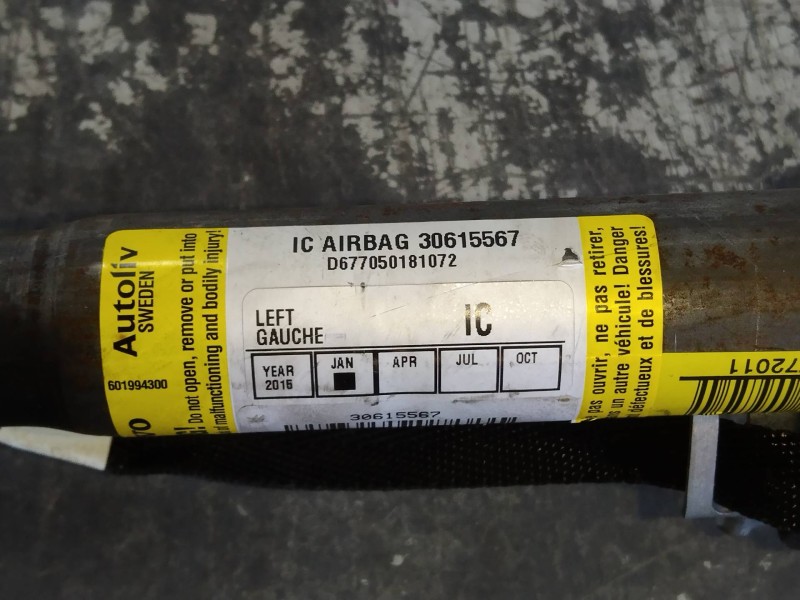 Recambio de airbag cortina delantero izquierdo para volvo s40 berlina 2.0 d kinetic referencia OEM IAM 30615567 601221000D 