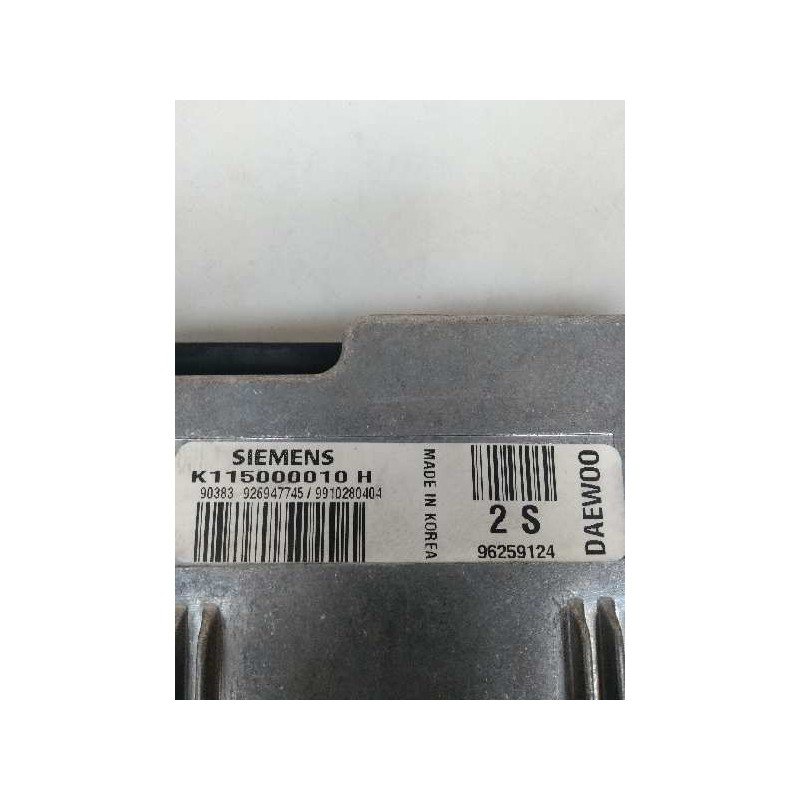 Recambio de centralita motor uce para daewoo matiz 0.8 cat referencia OEM IAM K115000010H 96259124 2S