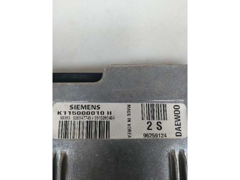 Recambio de centralita motor uce para daewoo matiz 0.8 cat referencia OEM IAM K115000010H 96259124 2S
