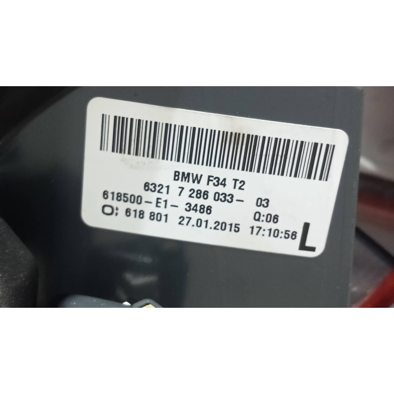 Recambio de piloto trasero izquierdo interior para bmw serie 3 gran turismo (f34) 320d referencia OEM IAM 63217286033  