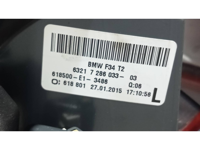 Recambio de piloto trasero izquierdo interior para bmw serie 3 gran turismo (f34) 320d referencia OEM IAM 63217286033  