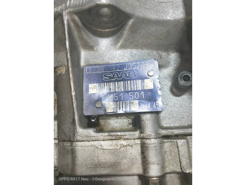 Recambio de caja cambios para saab 900 berlina 2.0 referencia OEM IAM FM51501 S3842 J35796 