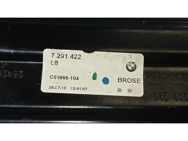 Recambio de elevalunas trasero derecho para bmw serie 3 gran turismo (f34) 320d referencia OEM IAM 7291422  5P