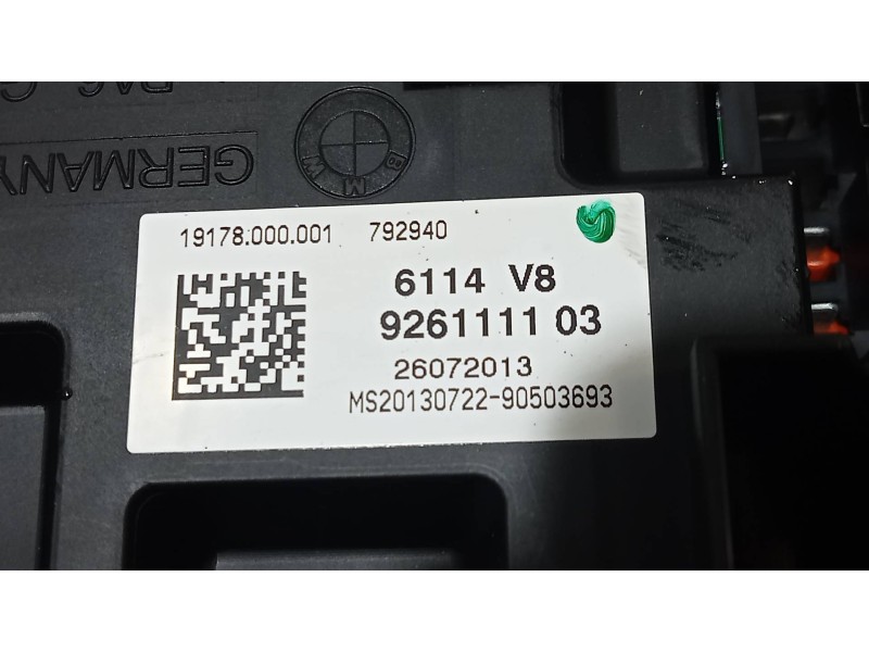 Recambio de caja reles / fusibles para bmw serie 3 gran turismo (f34) 320d referencia OEM IAM 6114V8926111 92611103 