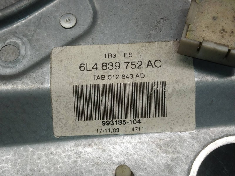 Recambio de elevalunas trasero derecho para seat ibiza (6l1) signo referencia OEM IAM 6L4839752AC 6Q0959812A 5P