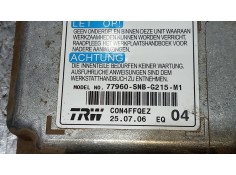 Recambio de centralita airbag para honda civic berlina 4 hybrid (fd3) básico referencia OEM IAM 77960SNBG215M1   2