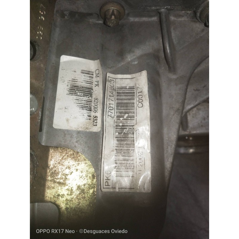 Recambio de caja cambios para renault vel satis (bj0) 2.2 dci turbodiesel fap cat referencia OEM IAM PK6004 C001744 