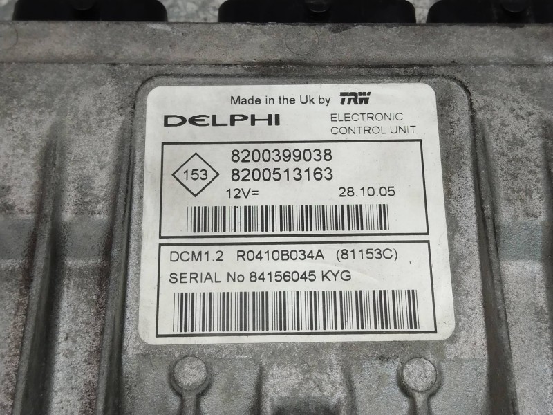 Recambio de centralita motor uce para nissan micra (k12e) acenta referencia OEM IAM R0410B034A 8200399038 8200513163 81153C