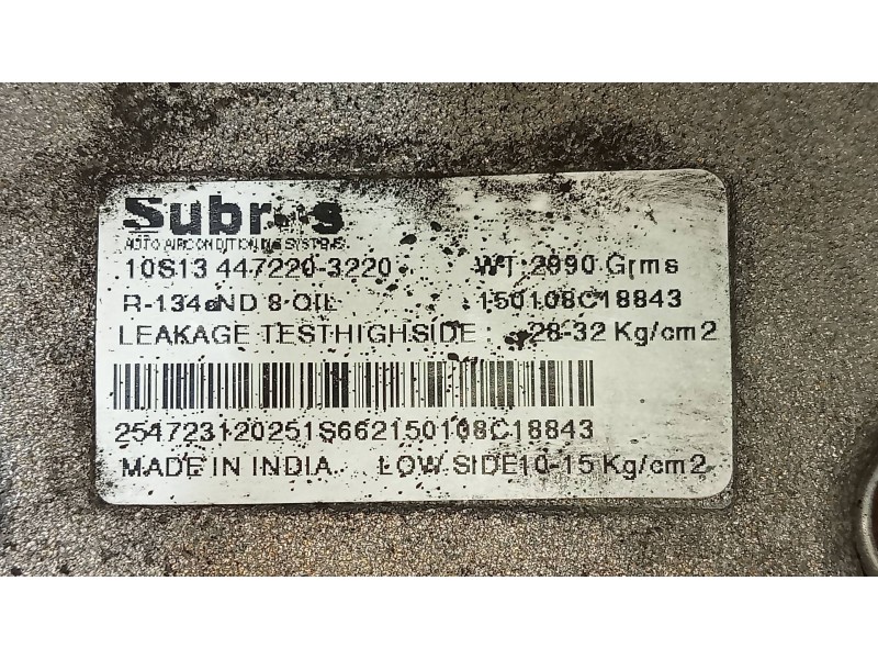 Recambio de compresor aire acondicionado para tata safari 2.2 d referencia OEM IAM 4472203220  