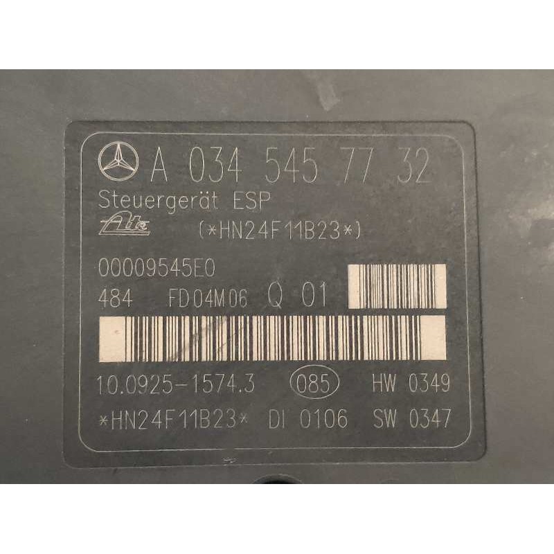 Recambio de abs para mercedes clase clk (w209) coupe 200 compressor (209.342) referencia OEM IAM 10092515743 A0345457732 A005431